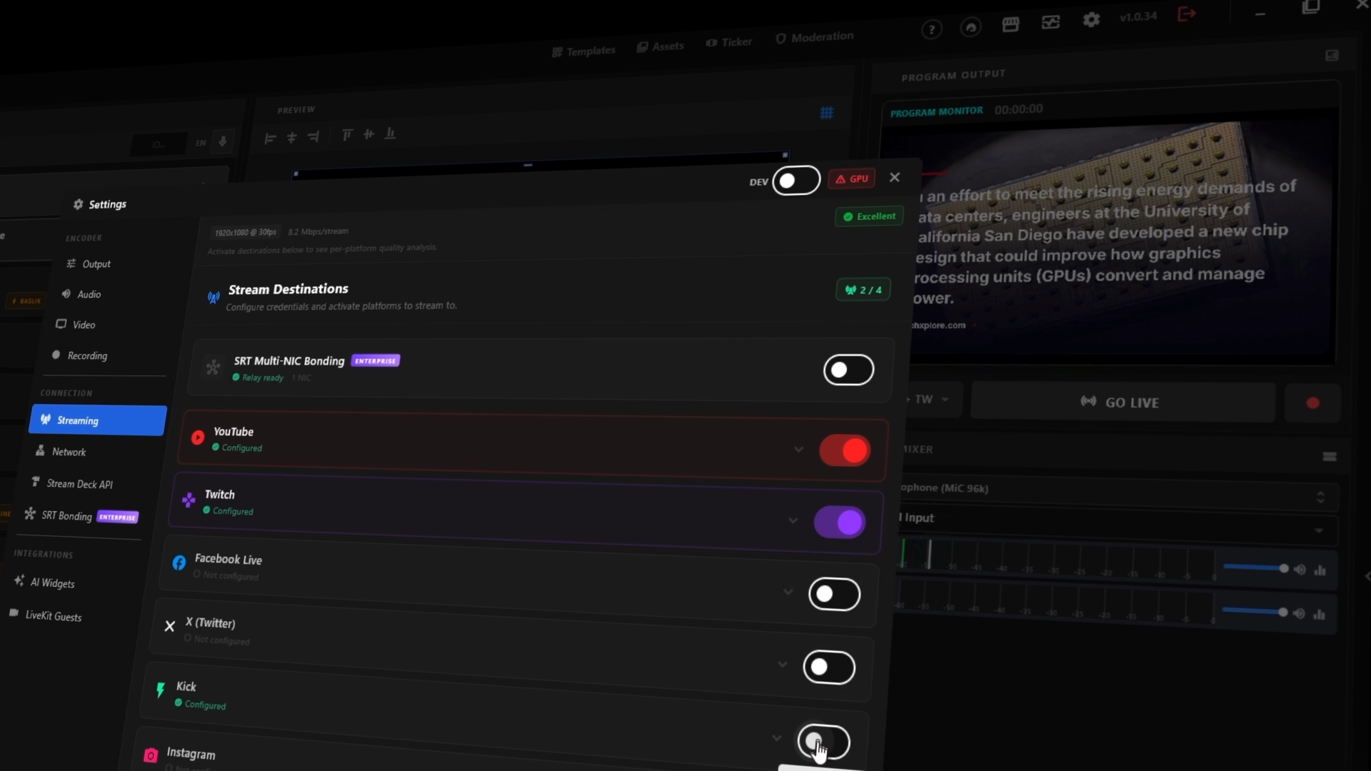 Multi-Platform Simulcast